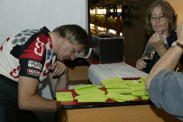 Thursday evening<br />Peter Kirchhoff and Anita Persson at work